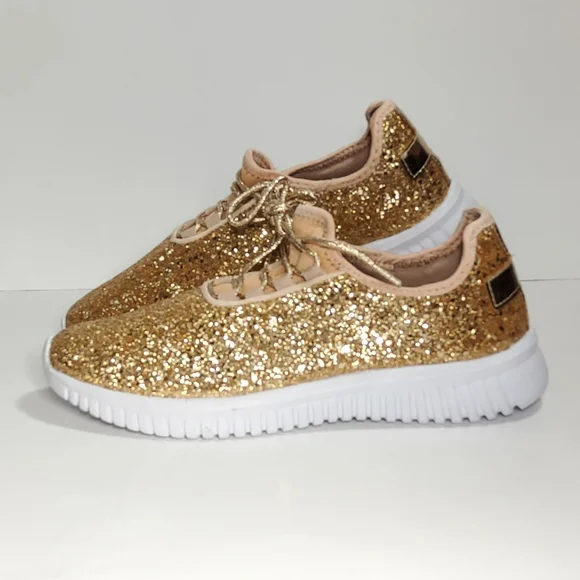 Fashion Glitter Sneakers for Womens Silp On Running Shoes Lightweigt - Picture 5 of 11